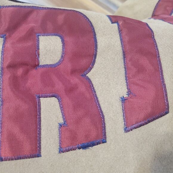 Vintage 90s Sz Large America MADE IN USA Spell Out Stitched Crewneck Sweatshirt - Picture 10 of 11